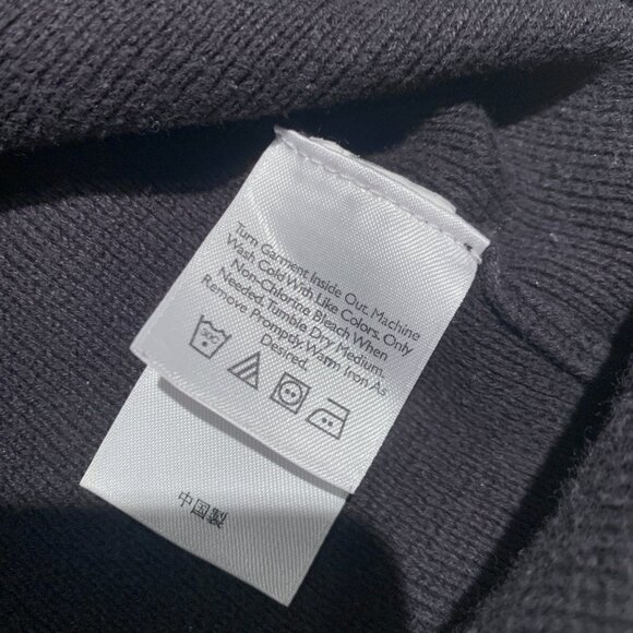 eddie bauer sweater men XL crew neck knitted heavy Navy Blue. - Picture 5 of 5